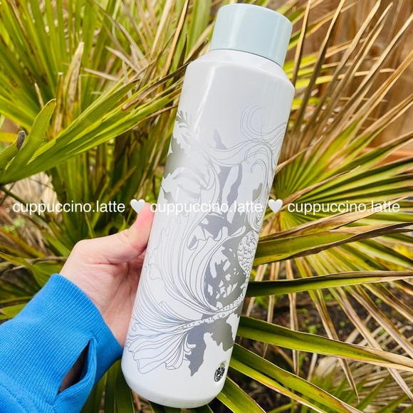🤍NEW🧜♀️Starbucks 2022 White & Silver Siren Anniversary SS Bottle Tumbler - Picture 4 of 9